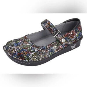 Alegria Mosaic Pattern Mary Jane Flats